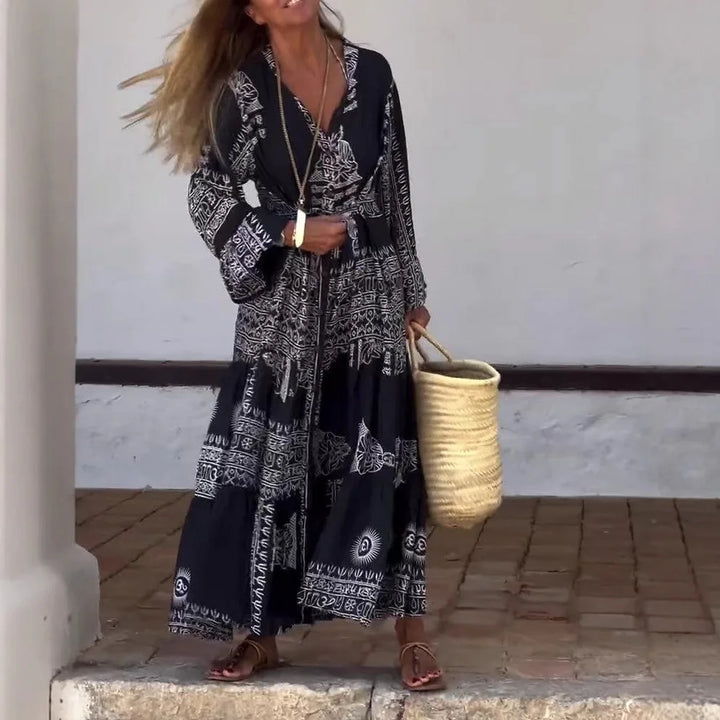 Amara | Boho Printed Maxi Dress
