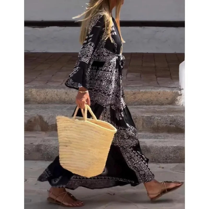 Amara | Boho Printed Maxi Dress