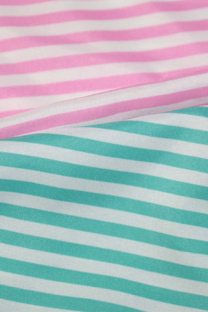 Striped Color Patchwork Shirts Set
