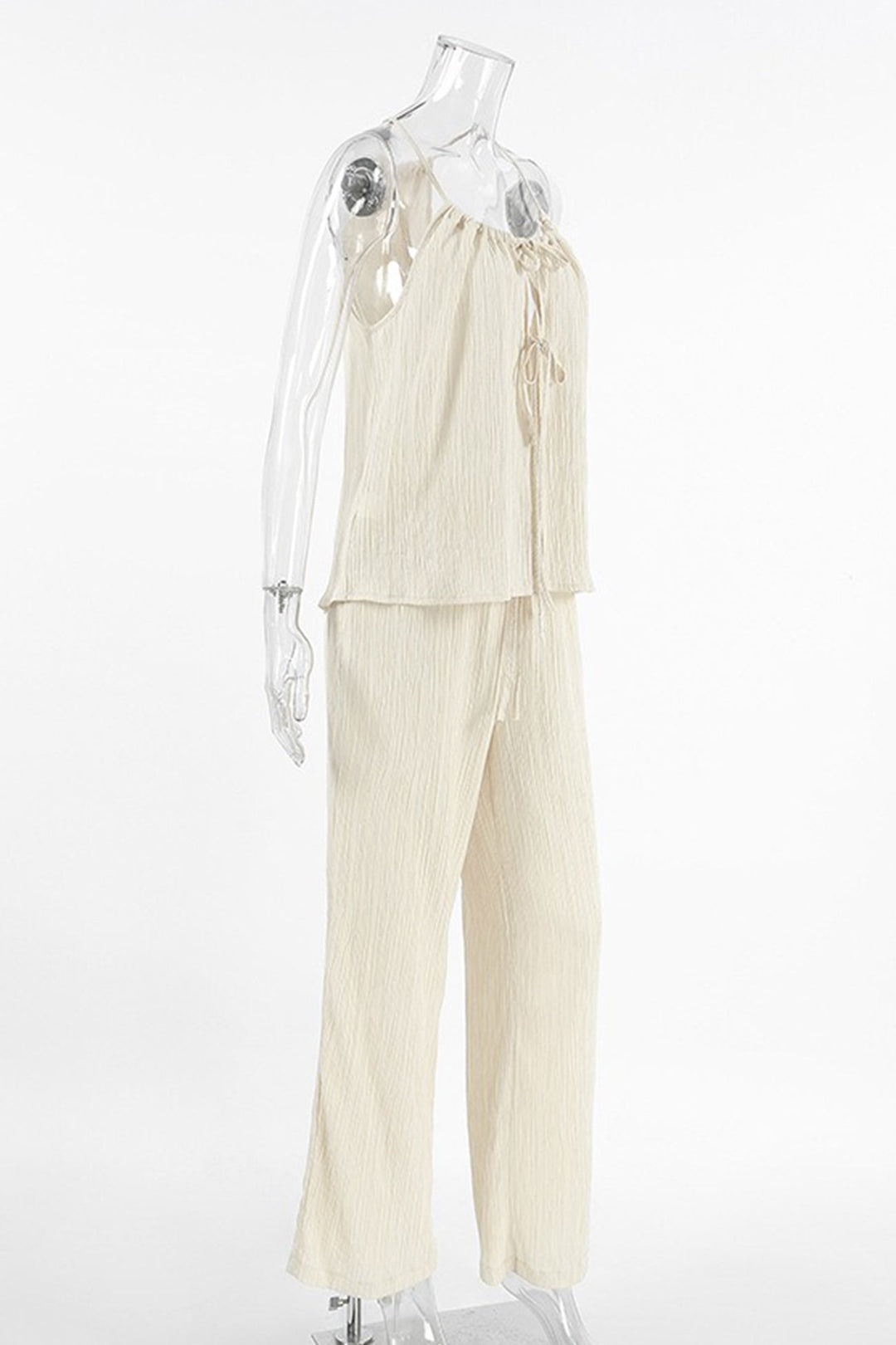 Tie-up Vest Long Pants Set