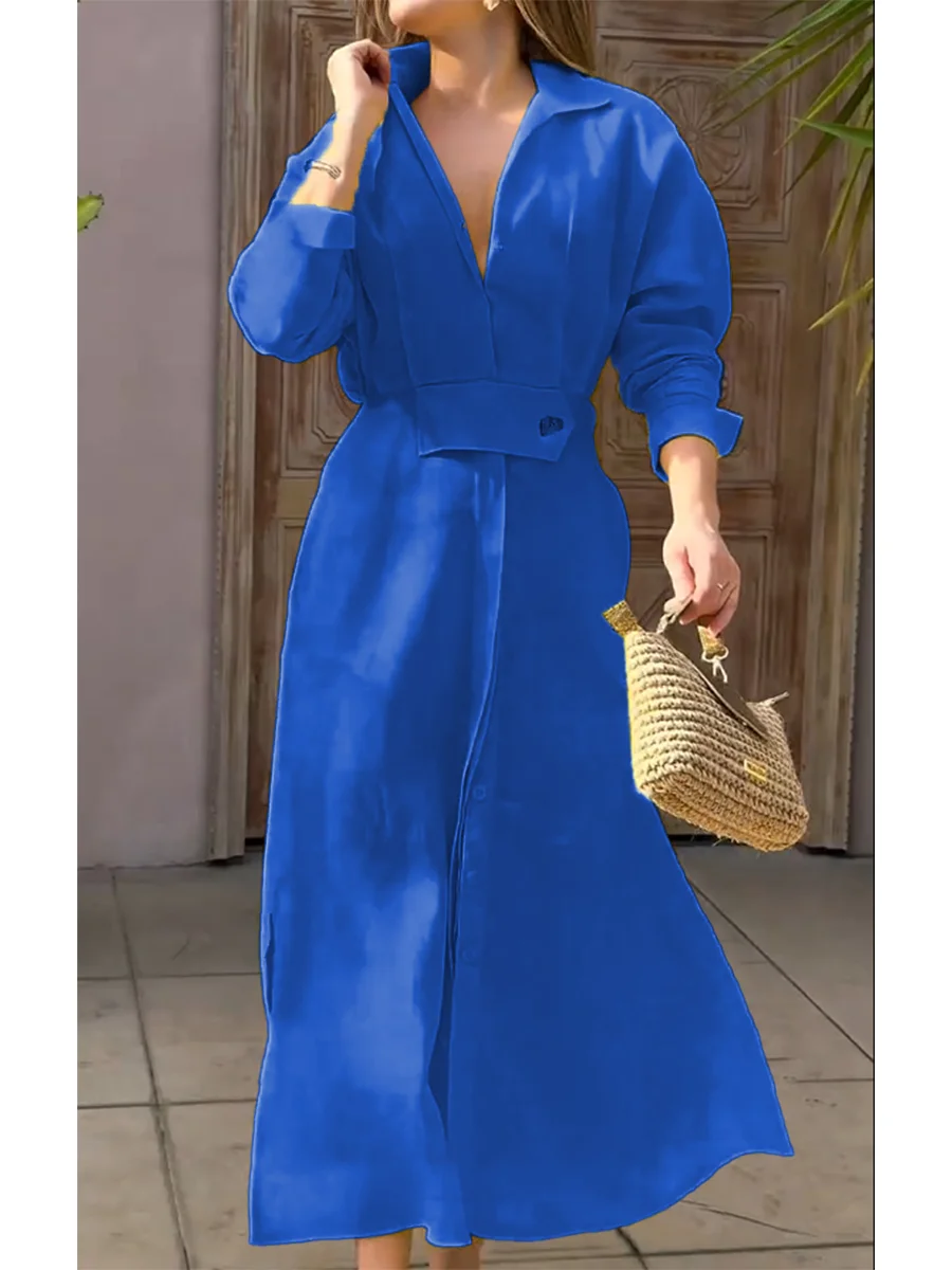 Vivienne | Waisted Linen Long Dress
