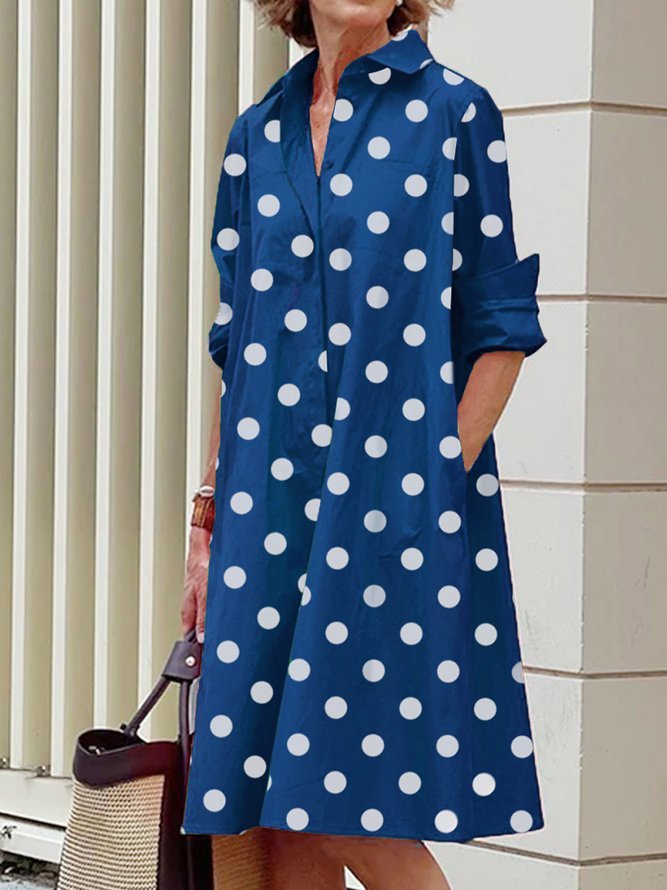 Women's Printed Simple Mid-length Dress