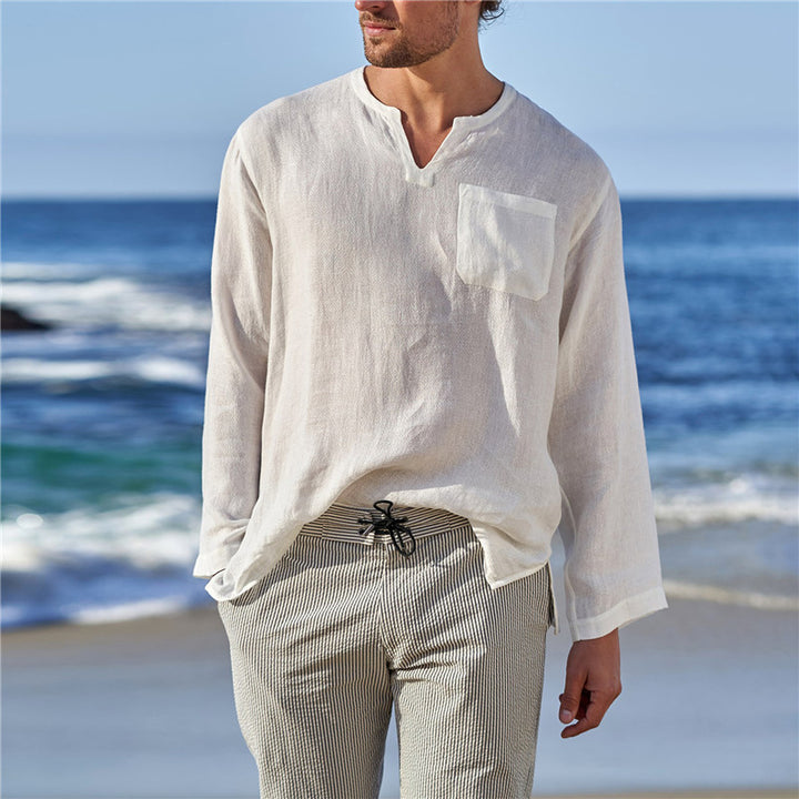 Cotton And Linen Casual Solid Color Strap Top