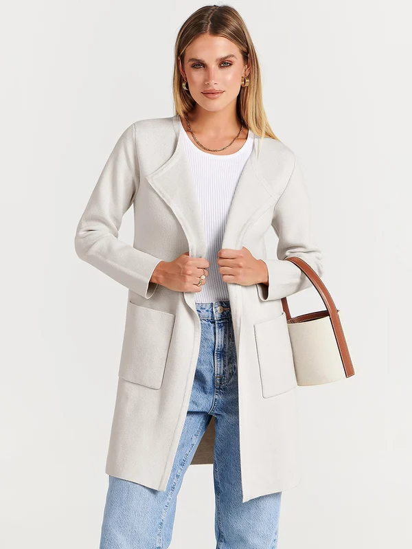 Clevecorner™ Lapel Classy Coatigan