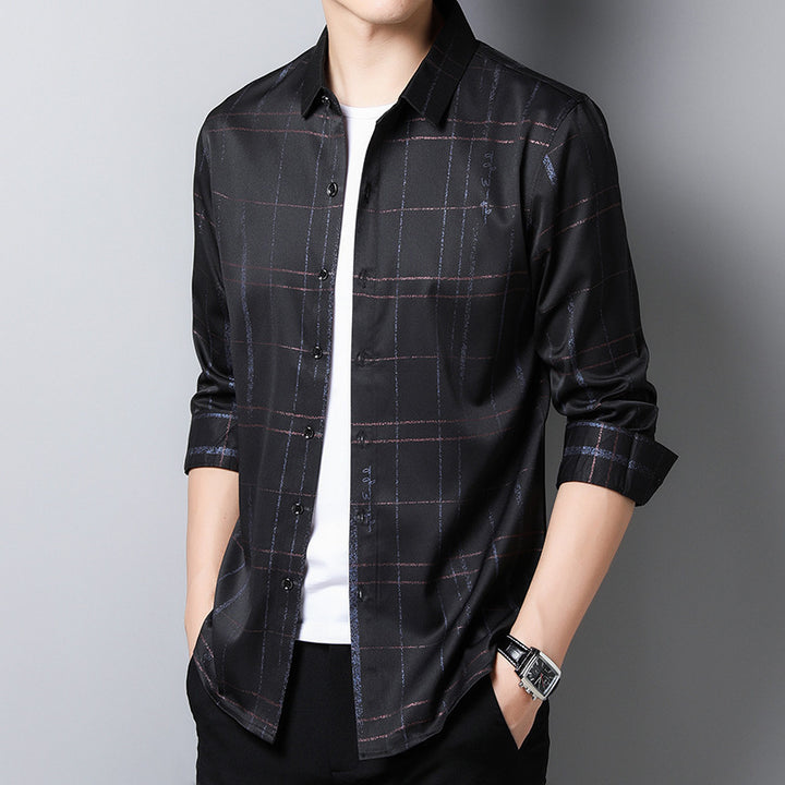 Dad Spring And Autumn Long Sleeve Shirt For Men And Young Men
