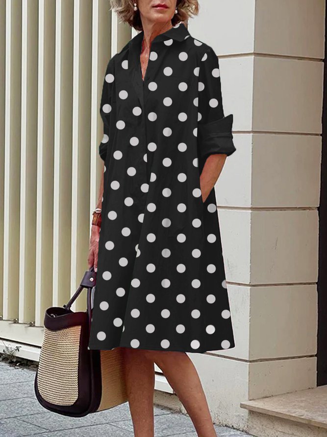 Women's Printed Simple Mid-length Dress