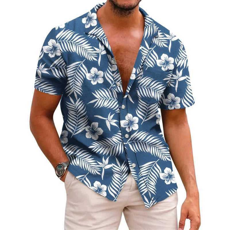 Summer Hawaii Printing Men Short Sleeve