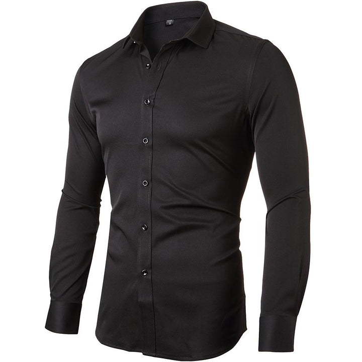 Business Formal Men's Stretch Free Iron Shirt