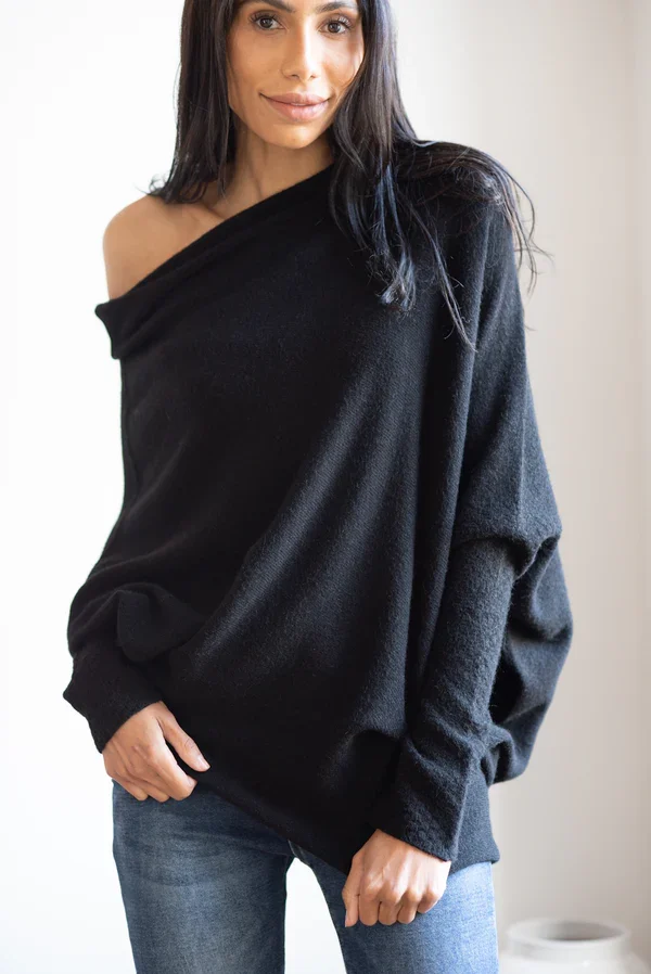 Clevecorner™ Asymmetric Draped Jumper