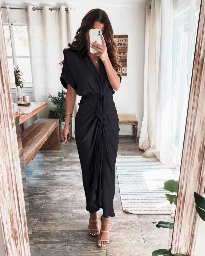 European And American Fashion Forged Face Long Dress