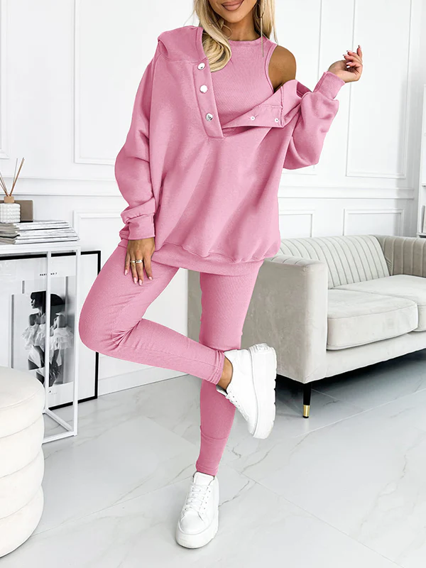Clevecorner™ Hooded Casual and Comfortable Sweatshirt Suit