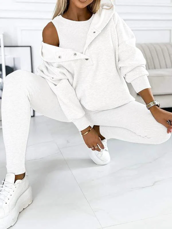 Clevecorner™ Hooded Casual and Comfortable Sweatshirt Suit