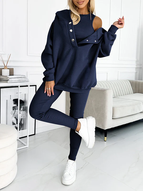 Clevecorner™ Hooded Casual and Comfortable Sweatshirt Suit