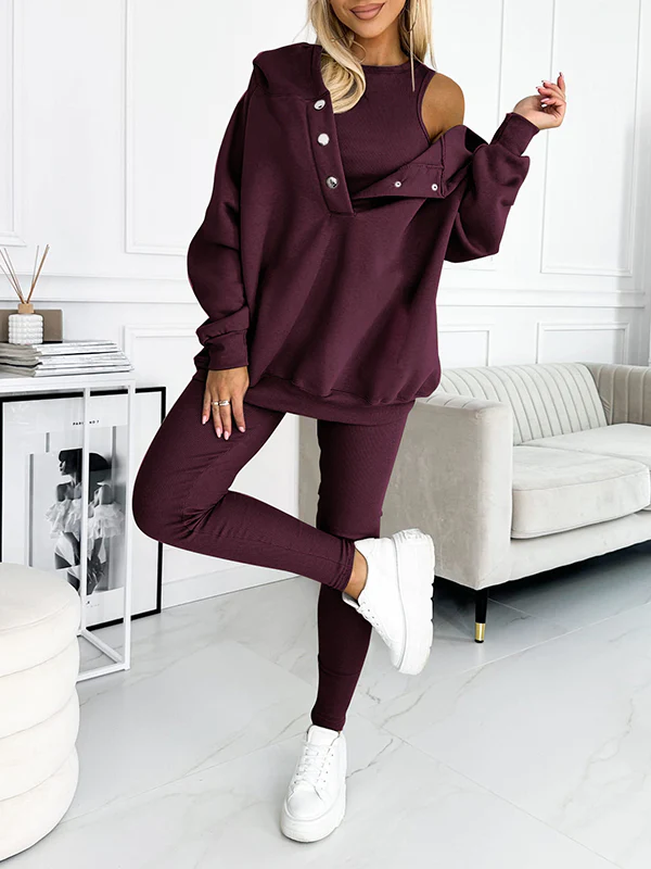 Clevecorner™ Hooded Casual and Comfortable Sweatshirt Suit