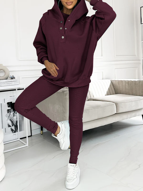 Clevecorner™ Hooded Casual and Comfortable Sweatshirt Suit