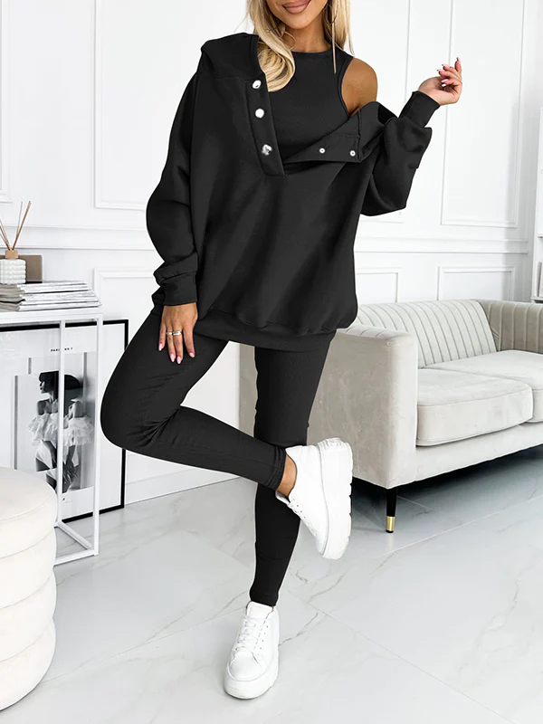 Clevecorner™ Hooded Casual and Comfortable Sweatshirt Suit