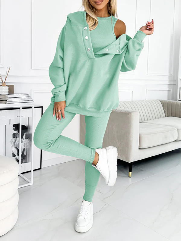 Clevecorner™ Hooded Casual and Comfortable Sweatshirt Suit