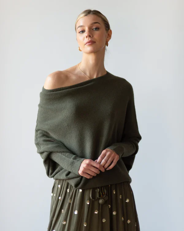 Clevecorner™ Asymmetric Draped Jumper