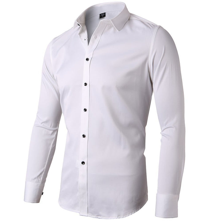 Business Formal Men's Stretch Free Iron Shirt