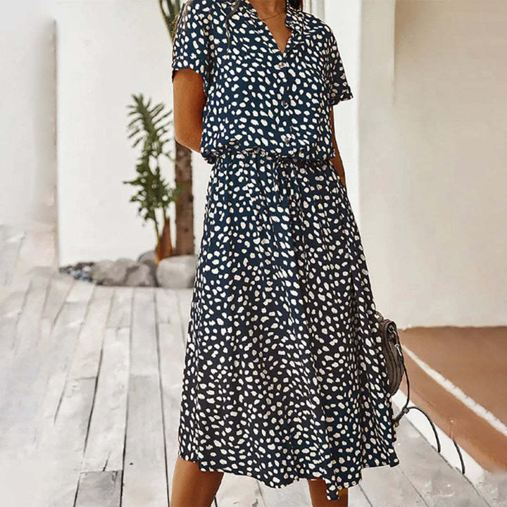 New European And American Vacation Short-sleeved Dress