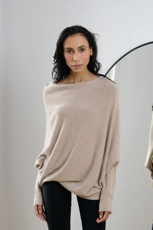 Clevecorner™ Asymmetric Draped Jumper