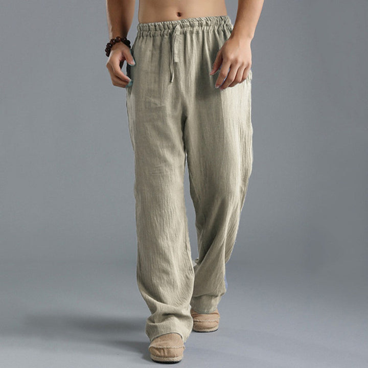 Men's Breathable Linen Loose Casual Sports Pants
