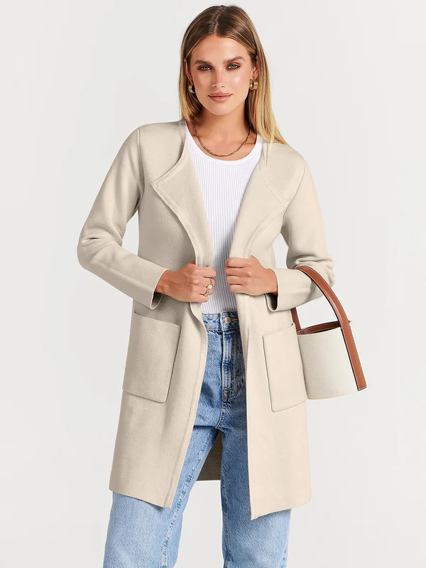 Clevecorner™ Lapel Classy Coatigan