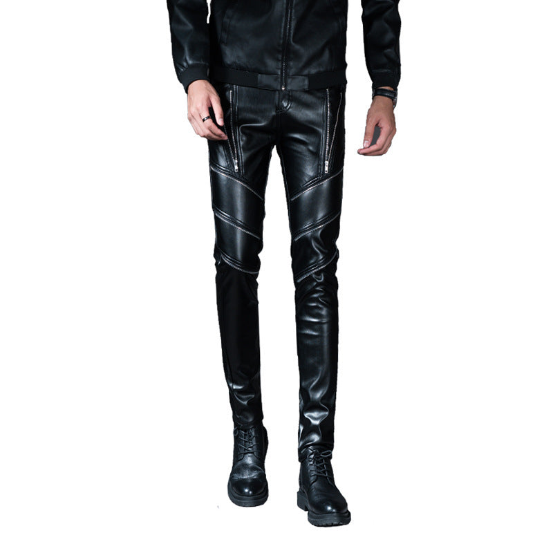 Men's Fashion Casual Zipper Windproof Warm Korean Slim-fit Pants