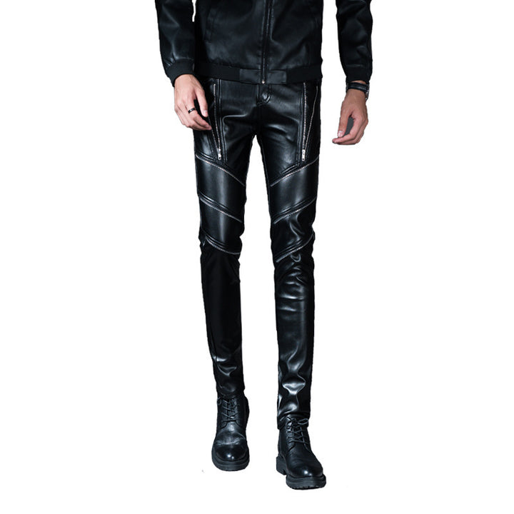 Men's Fashion Casual Zipper Windproof Warm Korean Slim-fit Pants