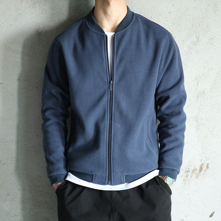 Thickened Fleece Polar Fleece Trend Casual Long-sleeved Blouse Jacket Men