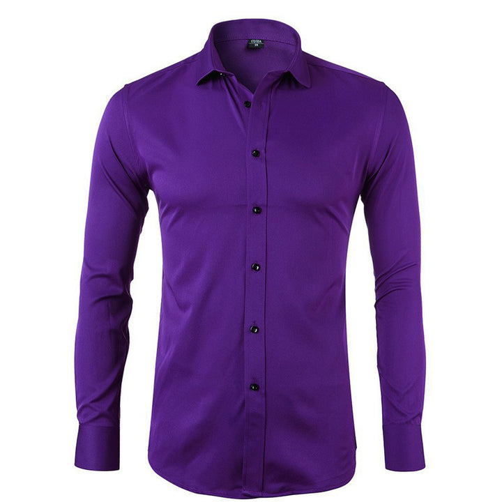 Business Formal Men's Stretch Free Iron Shirt