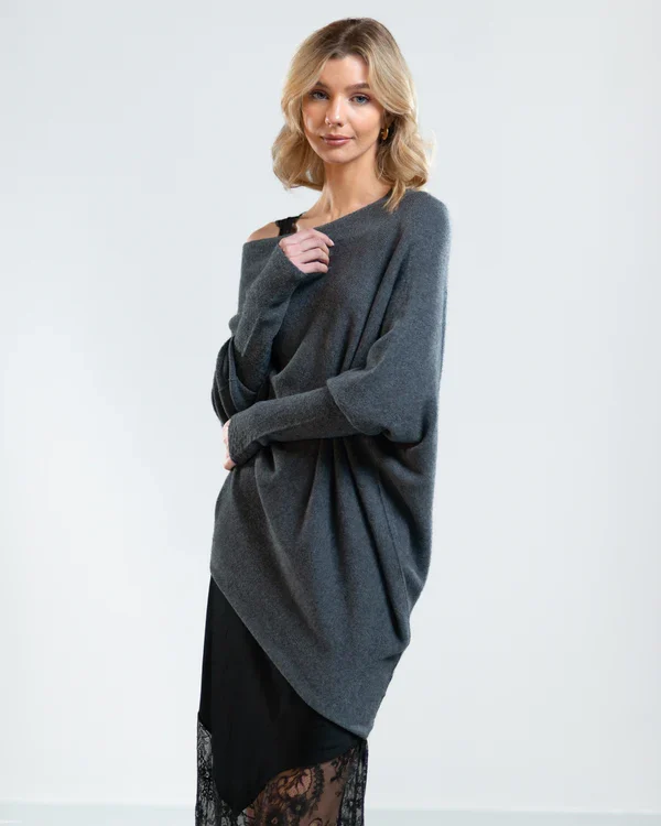 Clevecorner™ Asymmetric Draped Jumper
