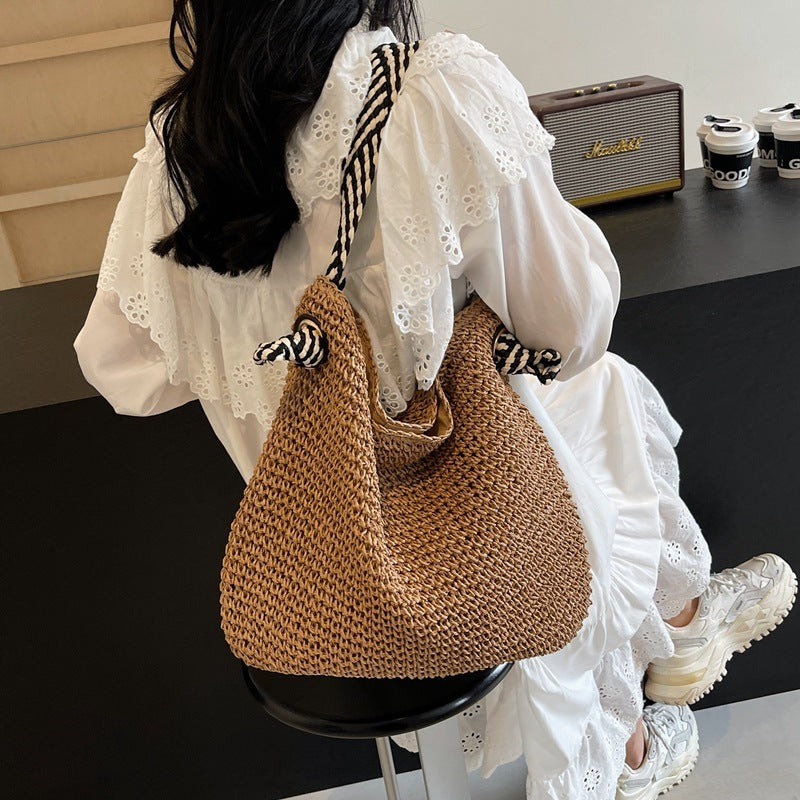 Sunset Straw Shoulder Bag