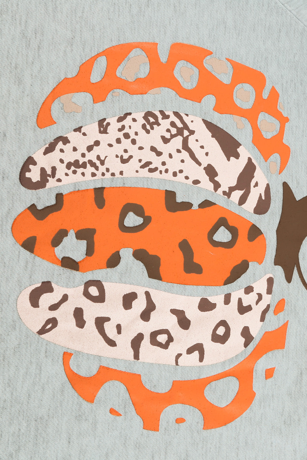 Gray Halloween Pumpkin Leopard Print Plus Size Sweatshirt
