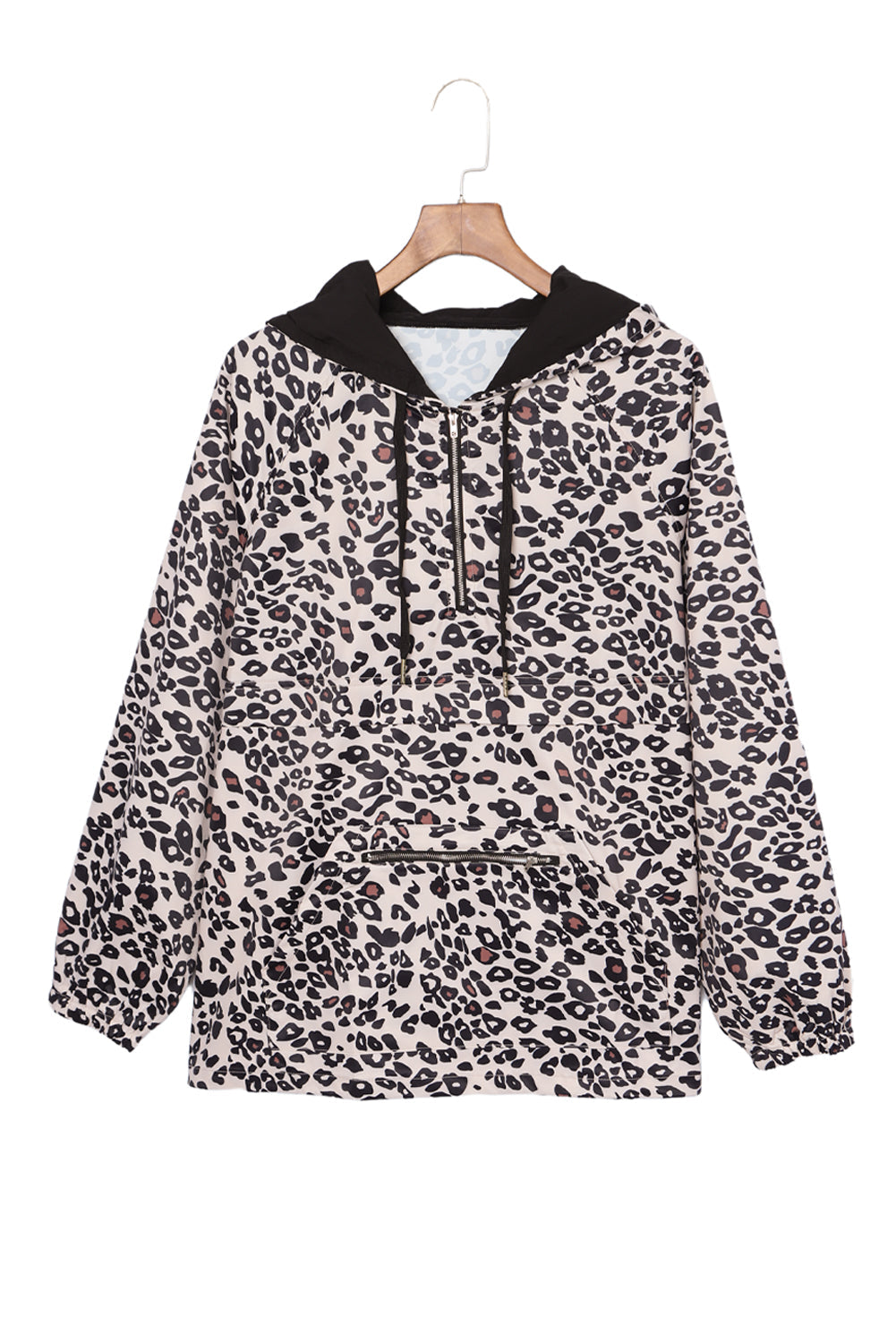 Leopard Plus Size Active Leopard Print Hoodie