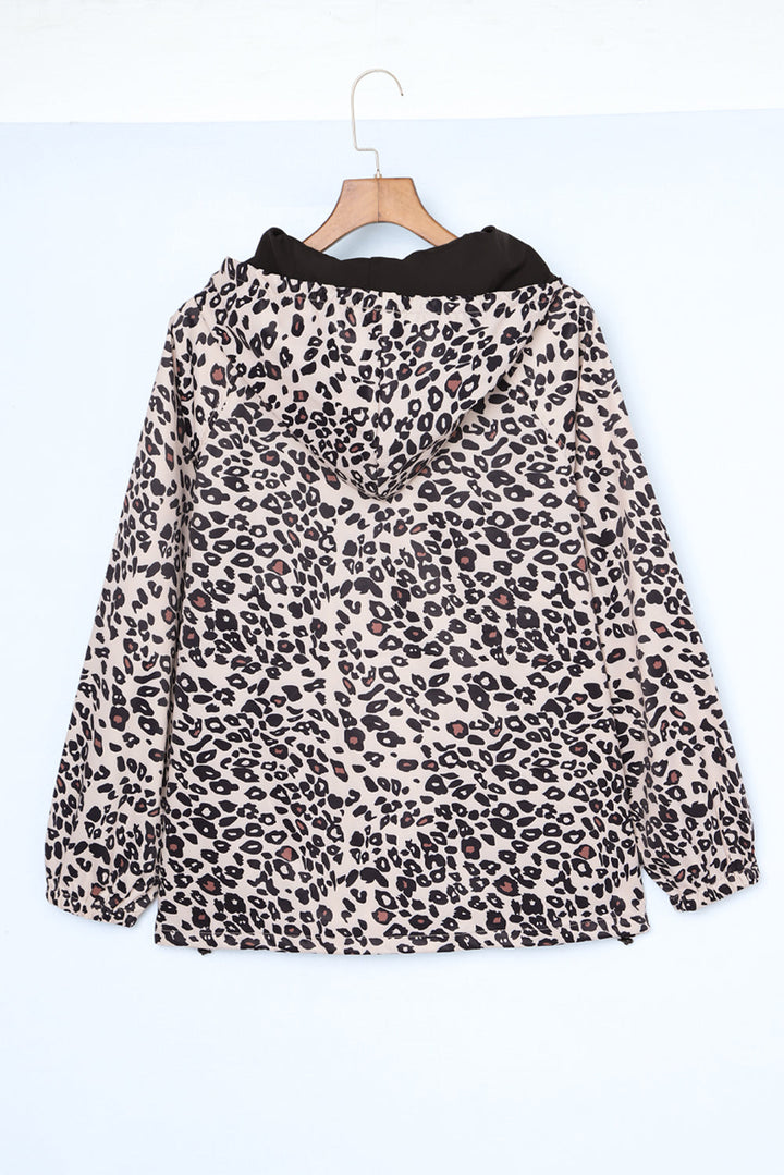 Leopard Plus Size Active Leopard Print Hoodie