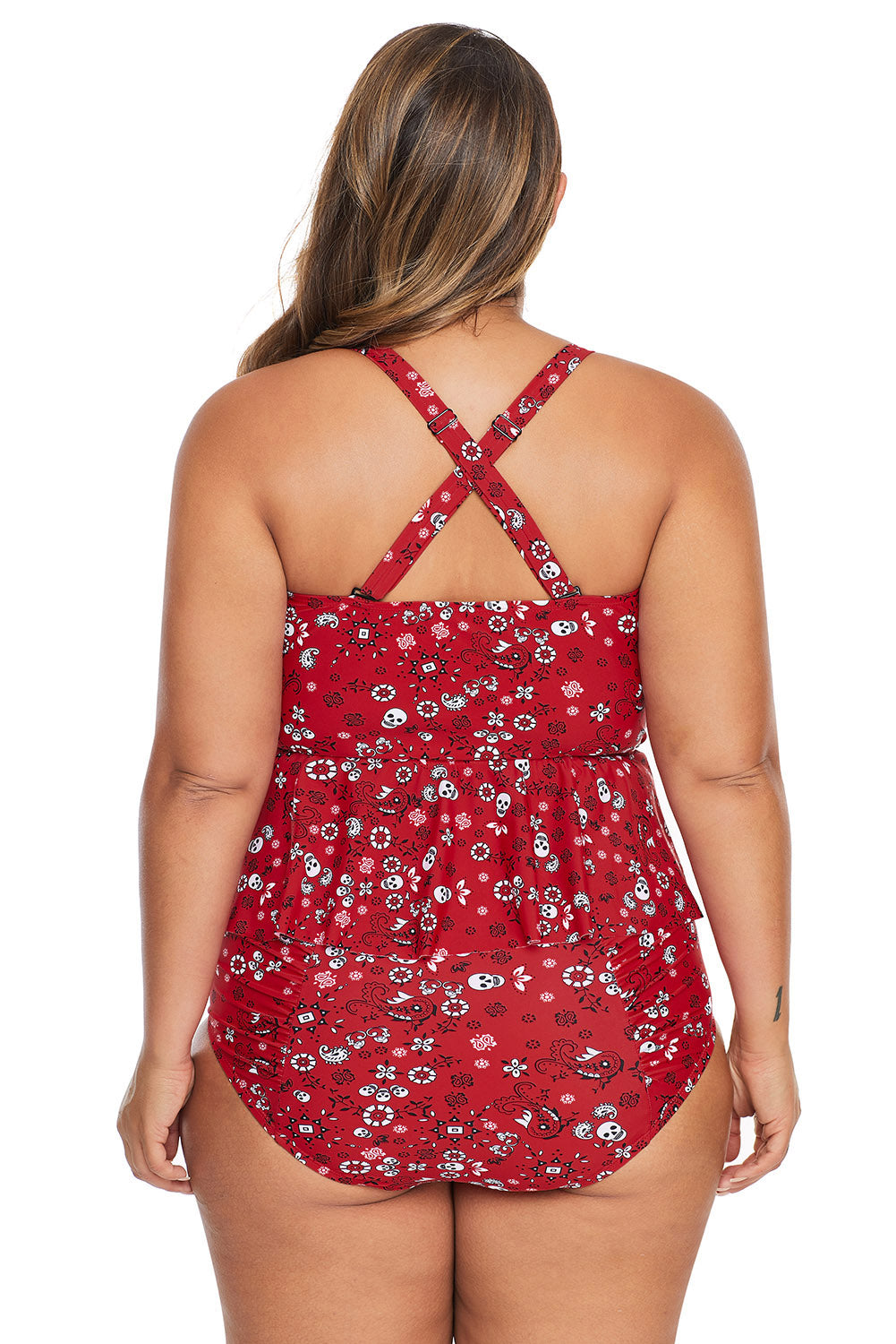 Moulded Cups Peplum Plus Size Bikini