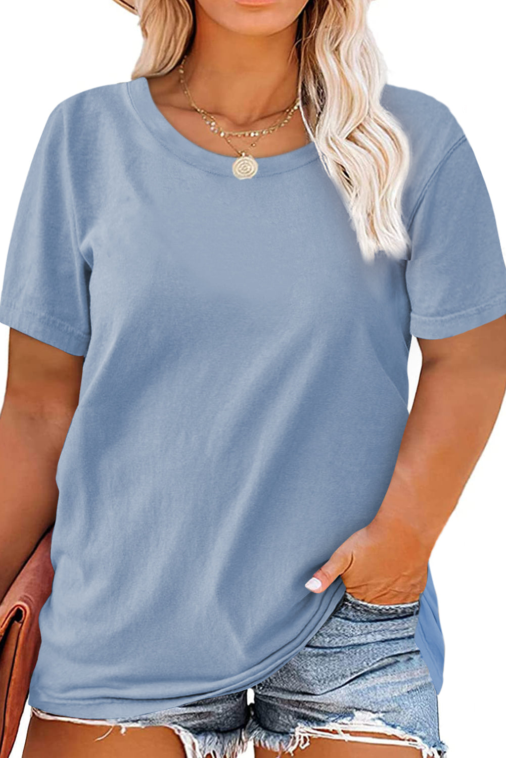 Plus Size Crew Neck T Shirt
