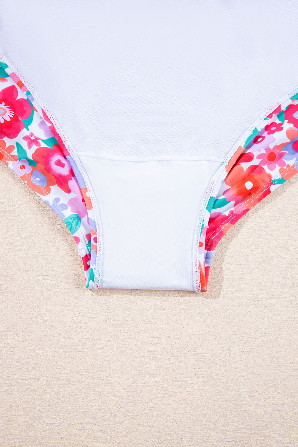 Plus Size Floral Print Twisted High Waist Bikini Set