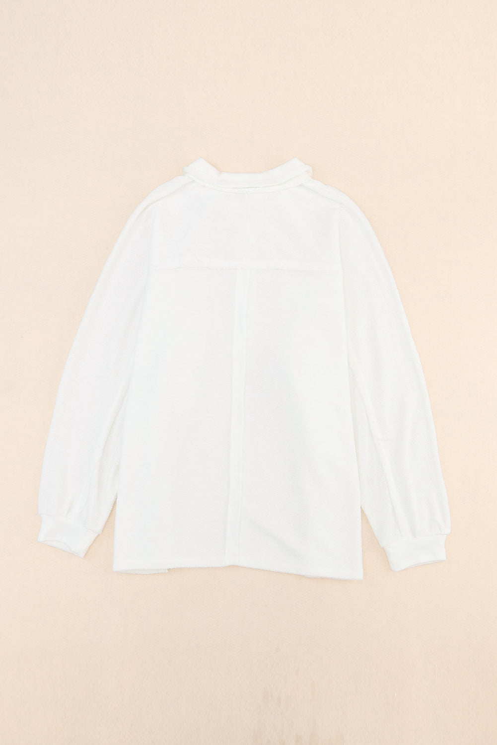 Plus Size Long Sleeve Flap Pocket Henley Top