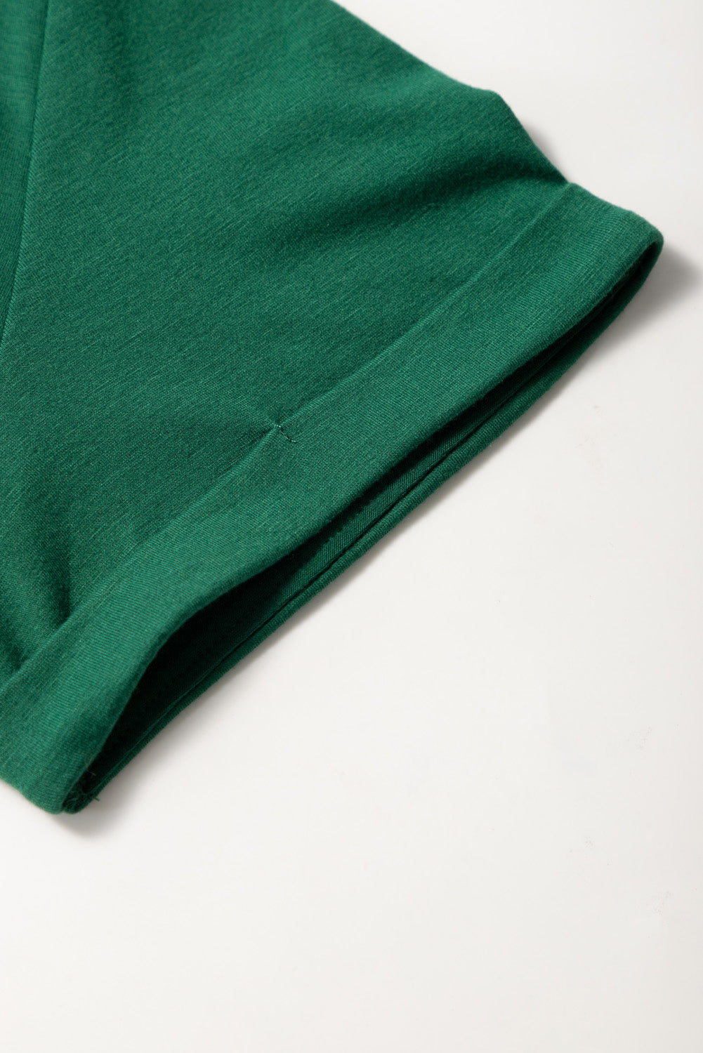 Round Neck Rolled Sleeve Plus Size T-shirt