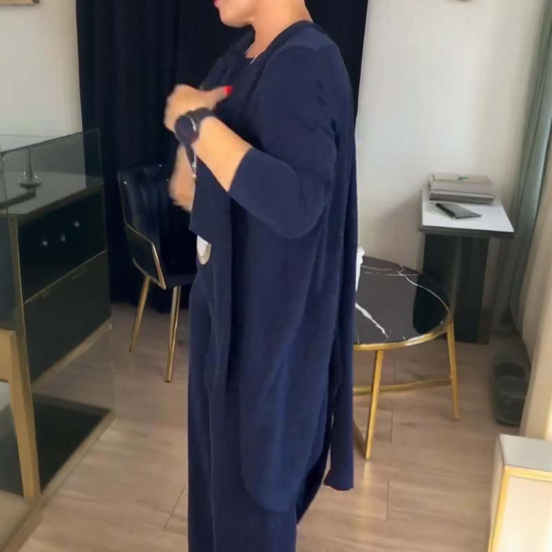 Aurelia Luxe 3-Piece Outfit (Long cardigan, top and pants)