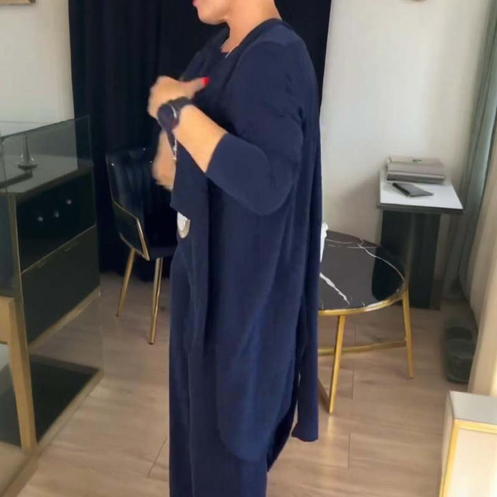 Aurelia Luxe 3-Piece Outfit (Long cardigan, top and pants)