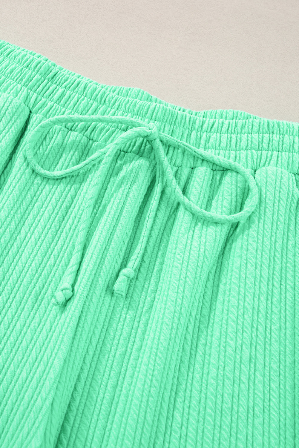 Textured Batwing Sleeve Tee Wide Leg Pants Plus Size Set