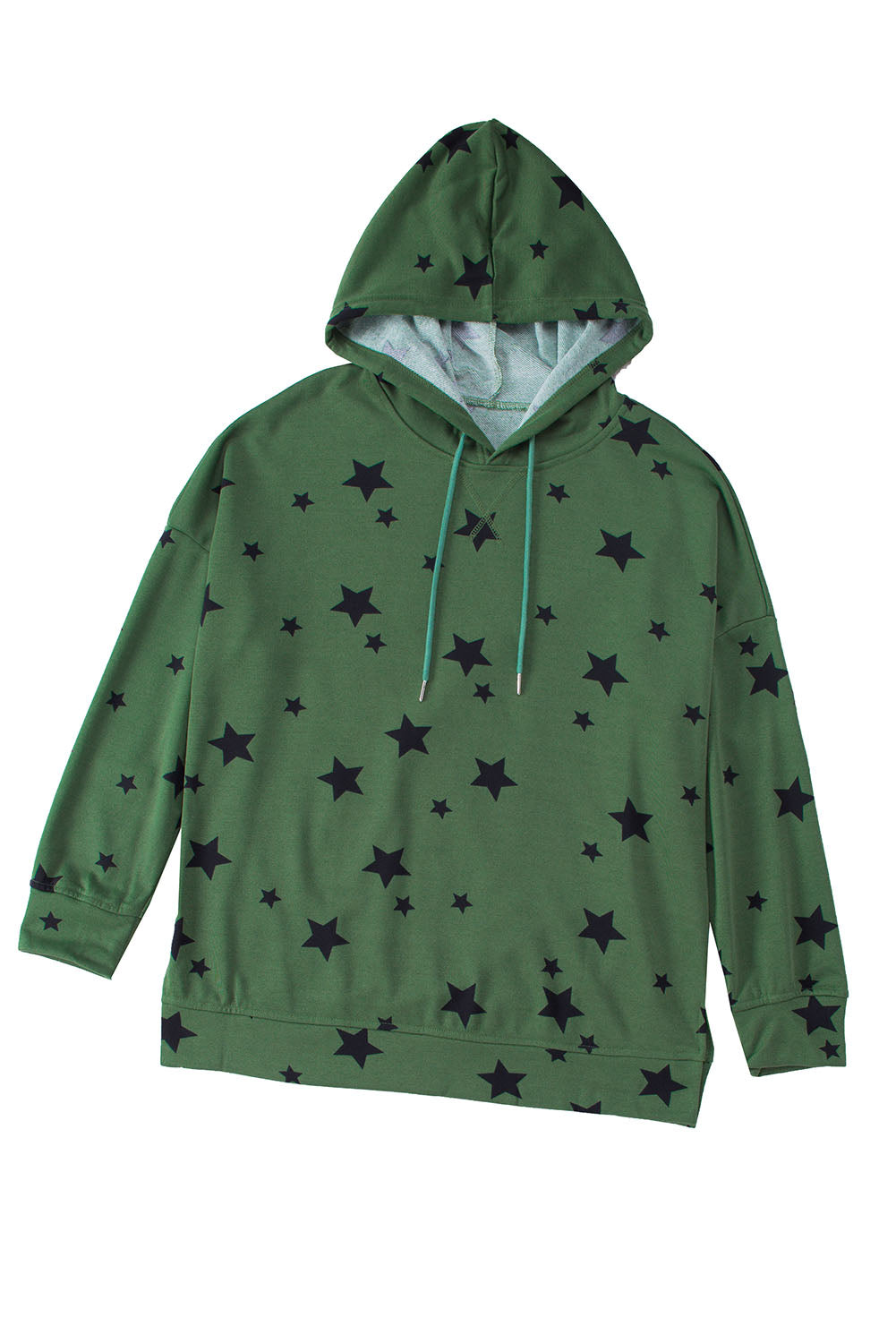 Tie-Dyed Stripe Drawstring Plus Size Hoodie