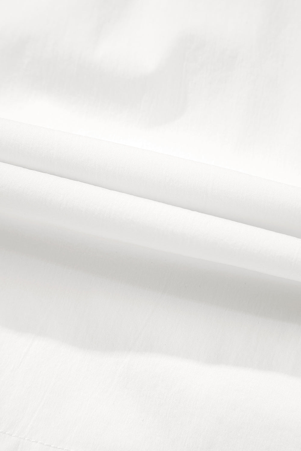 White Bow Decor Pockets Plus Size Shorts