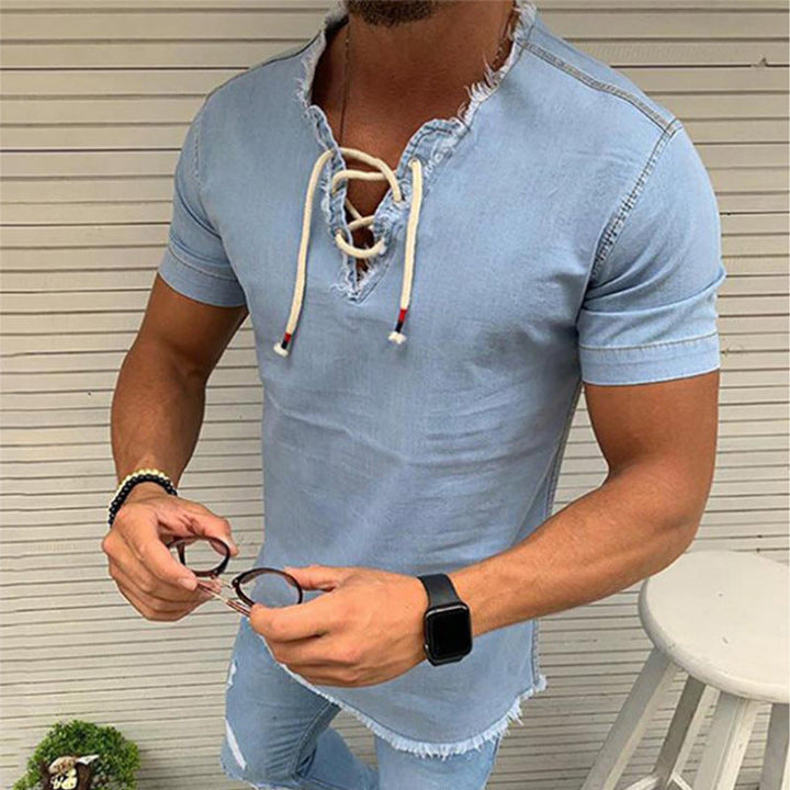 Denim Drawstring T-shirt