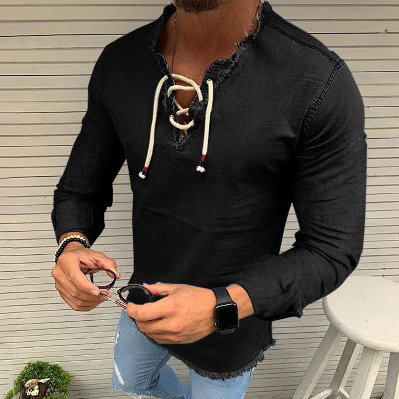Denim Drawstring T-shirt