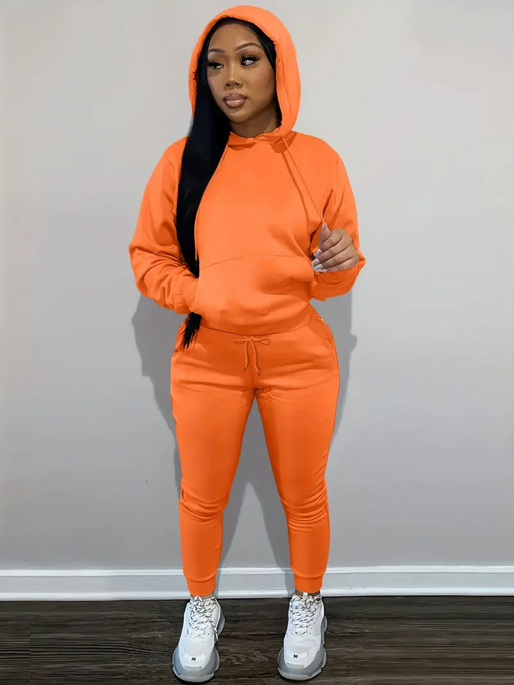 Comfy Hoodie And Loose Sweatpants Set