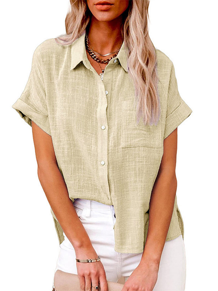 Solid Color Casual Loose Women's Patchwork Pocket Cardigan